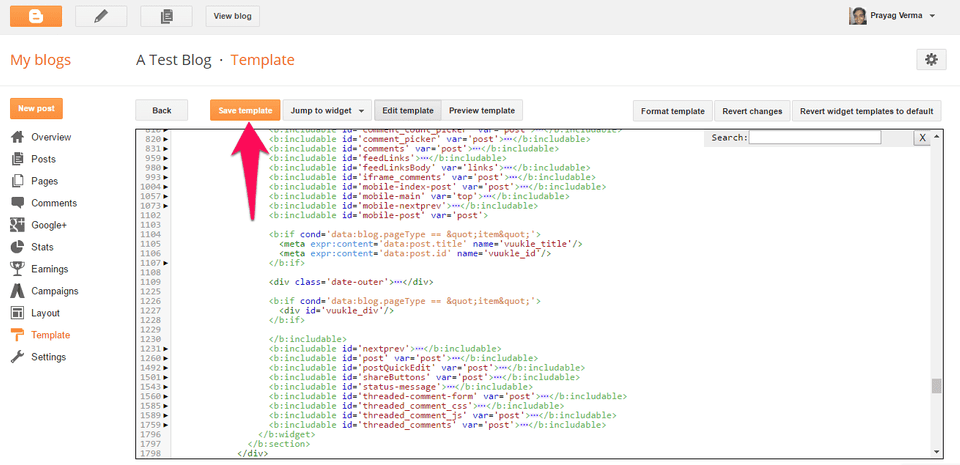 Install Vuukle on a Blogger blog 10