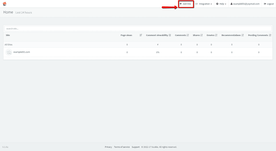 add new site to my Vuukle account 01