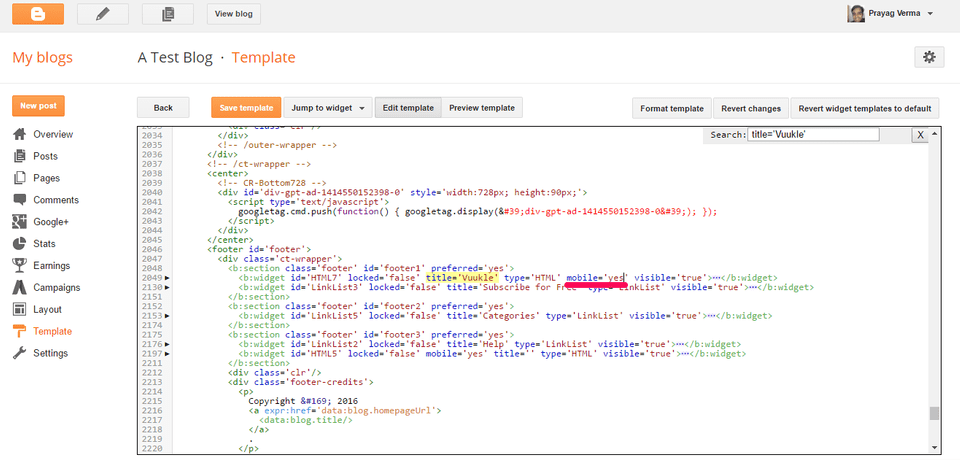 Install Vuukle on a Blogger blog 09