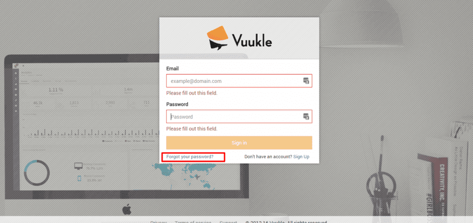 recover Vuukle login password 01