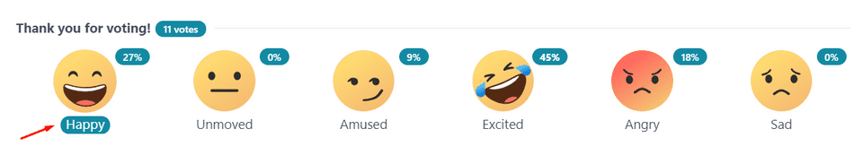 voting with an emoticon
