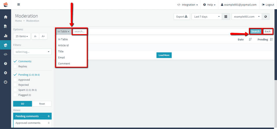 moderate comments 06 - search