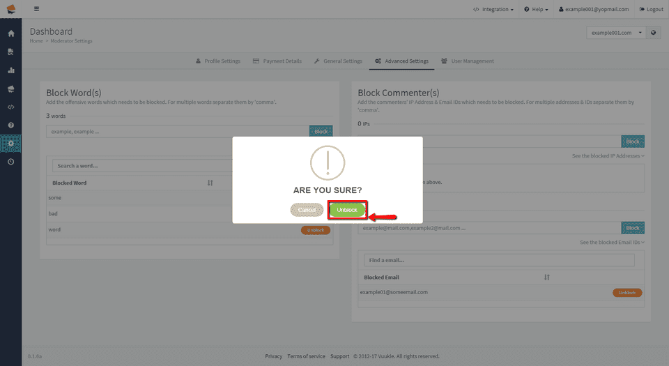 block specific words 05