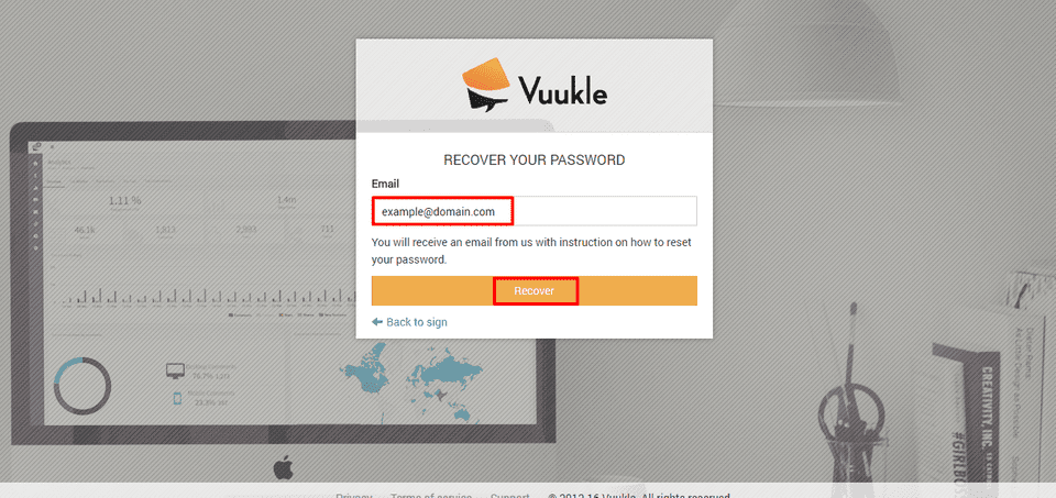 recover Vuukle login password 02