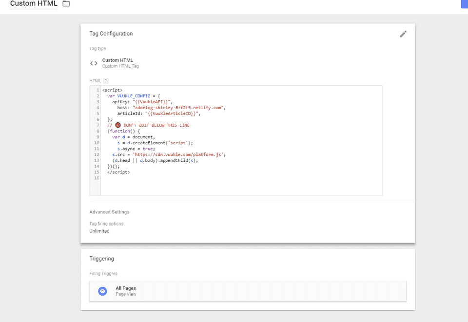 how to integrate vuukle with gtm img 1