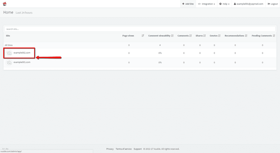 add new site to my Vuukle account 03