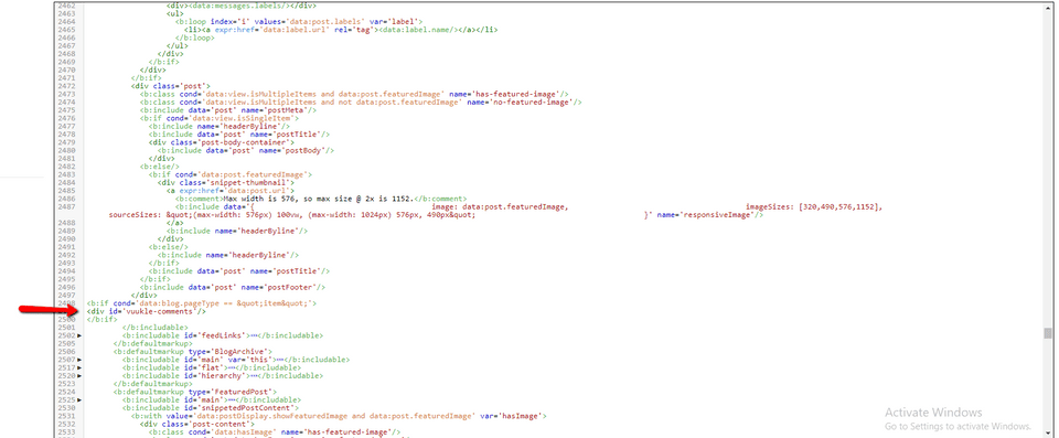 Install Vuukle on a Blogger blog 07