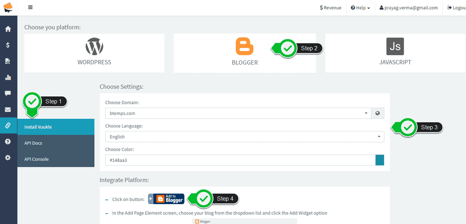 Install Vuukle on a Blogger blog 01