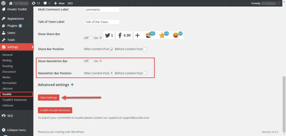 Vuukle Newsletter Subscribe box