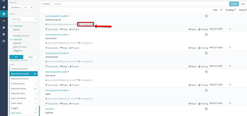 moderate comments 13